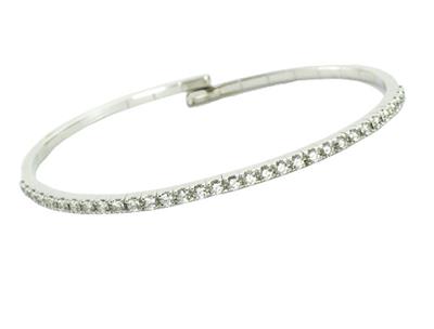 PULSERA ORO BLANCO CON DIAMANTES 123609